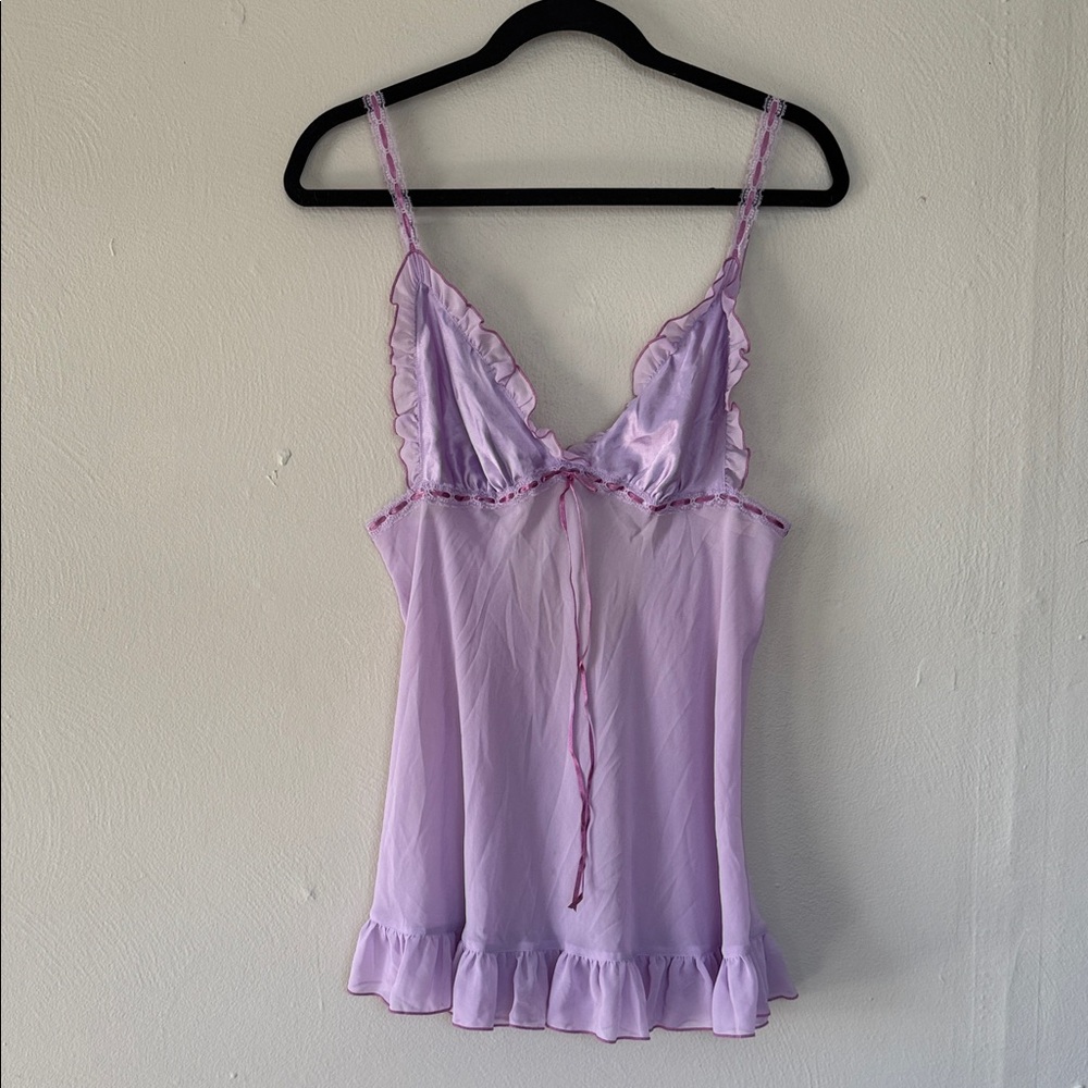 Victoria's Secret Lilac Ruffle Chemise medium